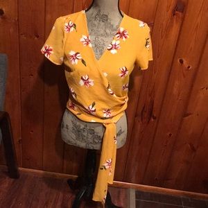 Floral Wrap Top